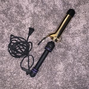 Hot tools gold barrel curling iron